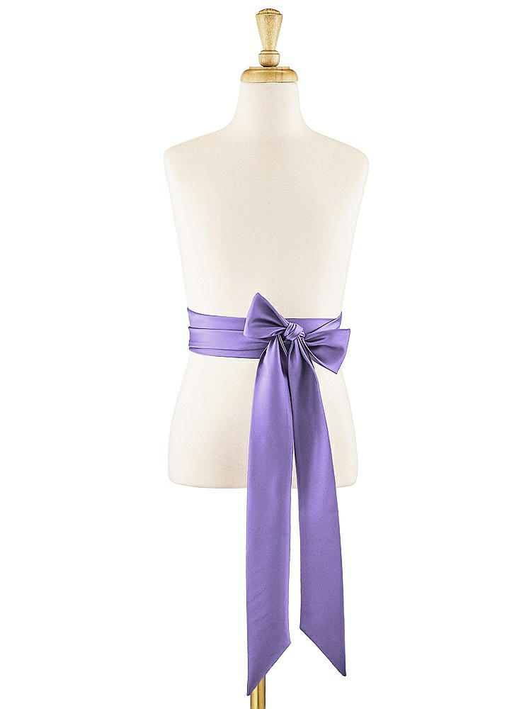 Front View - Tahiti Matte Satin Flower Girl Sash