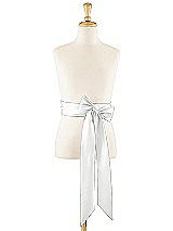 Front View Thumbnail - White Matte Satin Flower Girl Sash