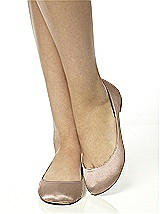 Rear View Thumbnail - Topaz Simple Satin Ballet Wedding Flats