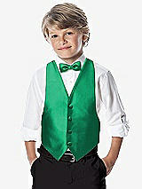 Front View Thumbnail - Pantone Emerald Yarn-Dyed Boy's Backless Vest by After Six