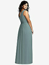 Alt View 2 Thumbnail - Icelandic Sleeveless Draped Chiffon Maxi Dress with Front Slit