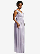 Alt View 1 Thumbnail - Moondance Sleeveless Draped Chiffon Maxi Dress with Front Slit