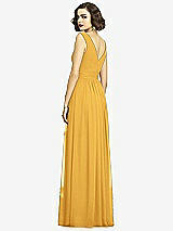 Alt View 5 Thumbnail - NYC Yellow Sleeveless Draped Chiffon Maxi Dress with Front Slit