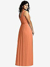 Alt View 2 Thumbnail - Sweet Melon Sleeveless Draped Chiffon Maxi Dress with Front Slit