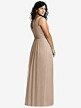 Alt View 2 Thumbnail - Topaz Sleeveless Draped Chiffon Maxi Dress with Front Slit