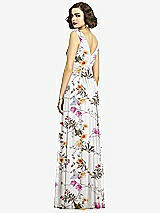 Alt View 5 Thumbnail - Butterfly Botanica Ivory Sleeveless Draped Chiffon Maxi Dress with Front Slit