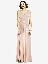 Alt View 3 Thumbnail - Cameo Sleeveless Draped Chiffon Maxi Dress with Front Slit