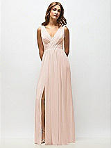 Alt View 6 Thumbnail - Cameo Sleeveless Draped Chiffon Maxi Dress with Front Slit