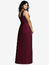 Alt View 2 Thumbnail - Cabernet Sleeveless Draped Chiffon Maxi Dress with Front Slit