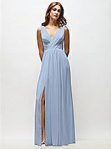 Alt View 6 Thumbnail - Cloudy Sleeveless Draped Chiffon Maxi Dress with Front Slit