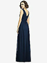 Alt View 5 Thumbnail - Midnight Navy Sleeveless Draped Chiffon Maxi Dress with Front Slit