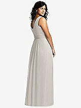 Alt View 2 Thumbnail - Oyster Sleeveless Draped Chiffon Maxi Dress with Front Slit