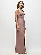 Alt View 7 Thumbnail - Sienna Sleeveless Draped Chiffon Maxi Dress with Front Slit