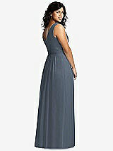 Alt View 2 Thumbnail - Silverstone Sleeveless Draped Chiffon Maxi Dress with Front Slit