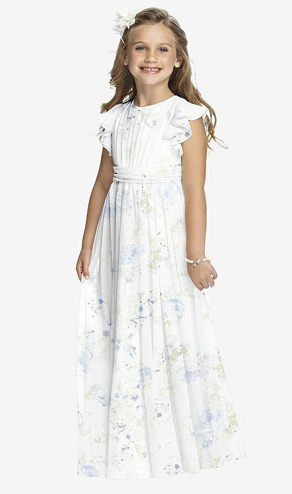 Front View - Bleu Garden Flower Girl Dress FL4038