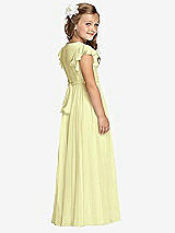 Rear View Thumbnail - Butter Yellow Flower Girl Dress FL4038