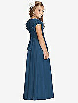 Rear View Thumbnail - Dusk Blue Flower Girl Dress FL4038