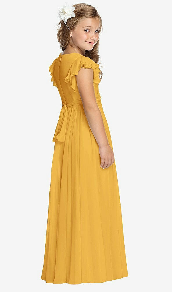 Back View - NYC Yellow Flower Girl Dress FL4038