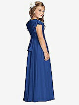 Rear View Thumbnail - Classic Blue Flower Girl Dress FL4038