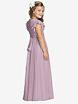 Rear View Thumbnail - Suede Rose Flower Girl Dress FL4038