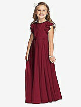 Front View Thumbnail - Burgundy Flower Girl Dress FL4038