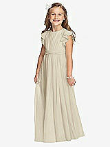 Front View Thumbnail - Champagne Flower Girl Dress FL4038