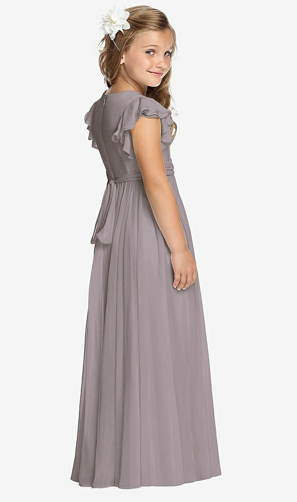 Back View - Cashmere Gray Flower Girl Dress FL4038