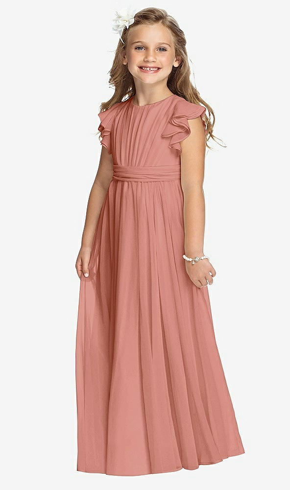 Front View - Desert Rose Flower Girl Dress FL4038