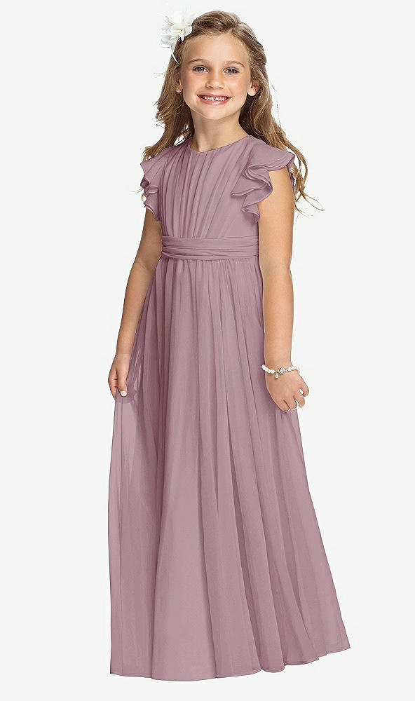 Front View - Dusty Rose Flower Girl Dress FL4038