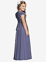 Rear View Thumbnail - French Blue Flower Girl Dress FL4038