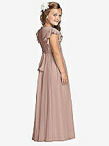 Rear View Thumbnail - Neu Nude Flower Girl Dress FL4038