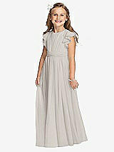 Front View Thumbnail - Oyster Flower Girl Dress FL4038