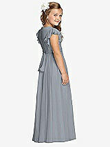 Rear View Thumbnail - Platinum Flower Girl Dress FL4038