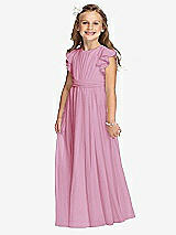 Front View Thumbnail - Powder Pink Flower Girl Dress FL4038