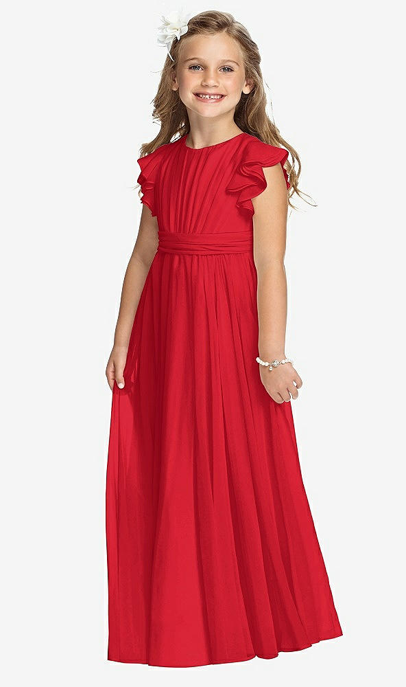 Front View - Parisian Red Flower Girl Dress FL4038