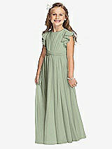 Front View Thumbnail - Sage Flower Girl Dress FL4038