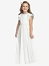 Front View Thumbnail - White Flower Girl Dress FL4038