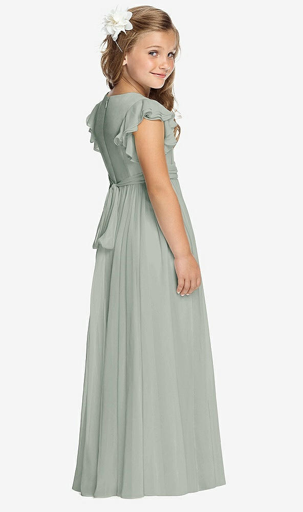 Back View - Willow Green Flower Girl Dress FL4038