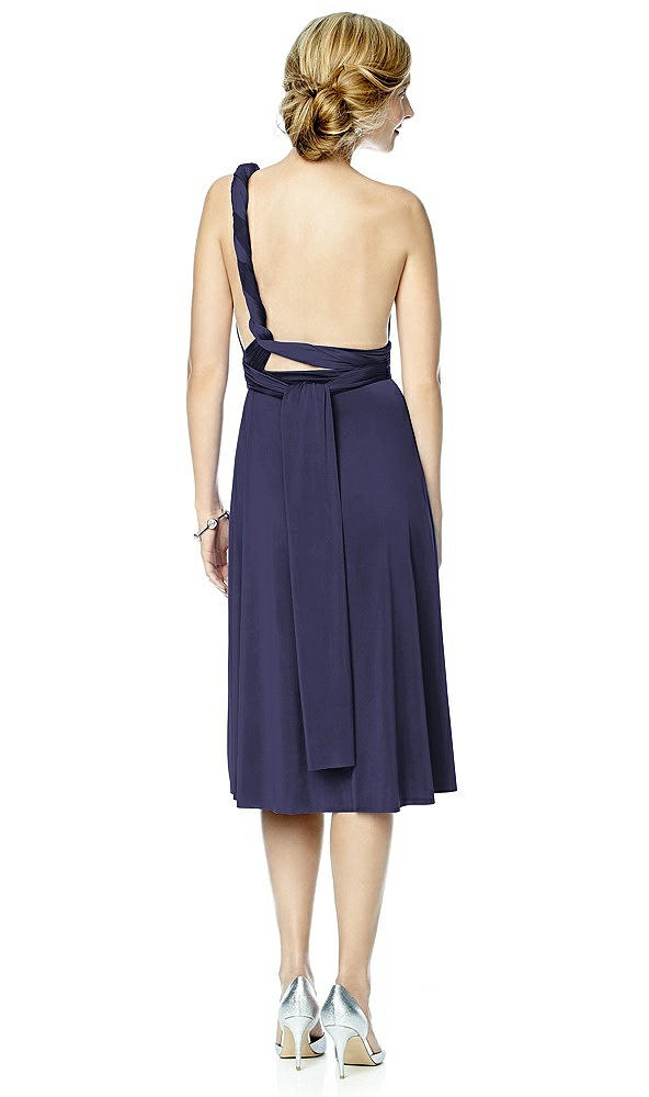 Back View - Amethyst Twist Wrap Convertible Cocktail Dress