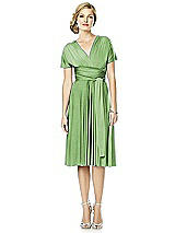 Alt View 1 Thumbnail - Apple Slice Twist Wrap Convertible Cocktail Dress