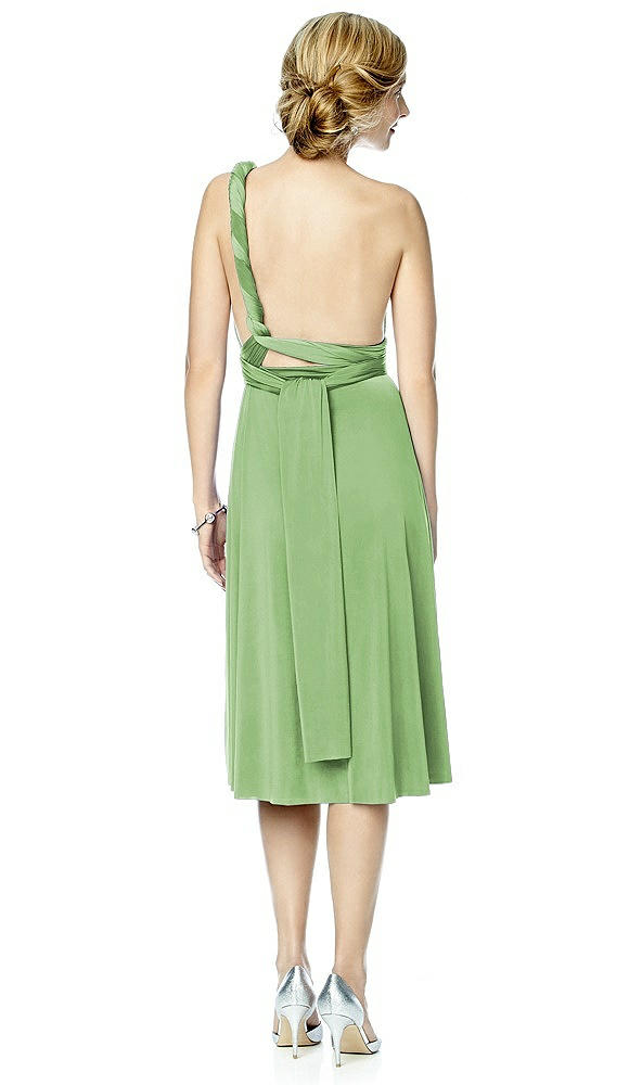 Back View - Apple Slice Twist Wrap Convertible Cocktail Dress