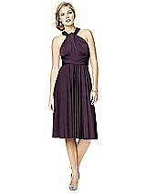 Alt View 7 Thumbnail - Aubergine Twist Wrap Convertible Cocktail Dress