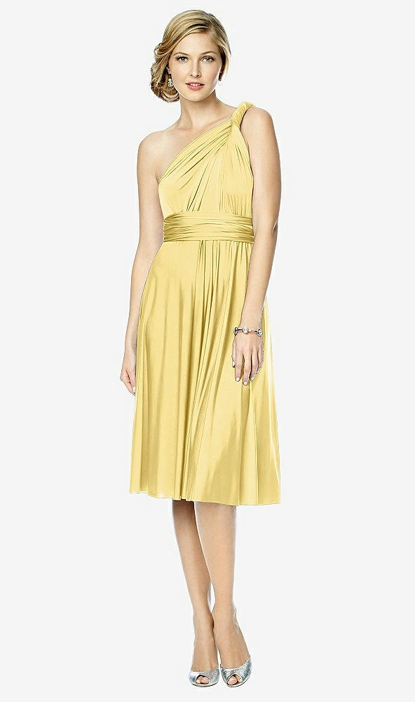 Front View - Buttercup Twist Wrap Convertible Cocktail Dress