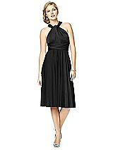 Alt View 7 Thumbnail - Black Twist Wrap Convertible Cocktail Dress