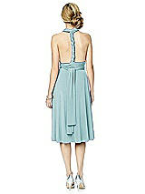 Alt View 4 Thumbnail - Canal Blue Twist Wrap Convertible Cocktail Dress