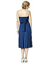 Alt View 6 Thumbnail - Estate Blue Twist Wrap Convertible Cocktail Dress