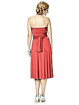 Alt View 6 Thumbnail - Perfect Coral Twist Wrap Convertible Cocktail Dress