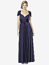 Front View Thumbnail - Amethyst Twist Wrap Convertible Maxi Dress