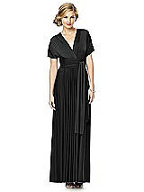 Alt View 1 Thumbnail - Black Twist Wrap Convertible Maxi Dress