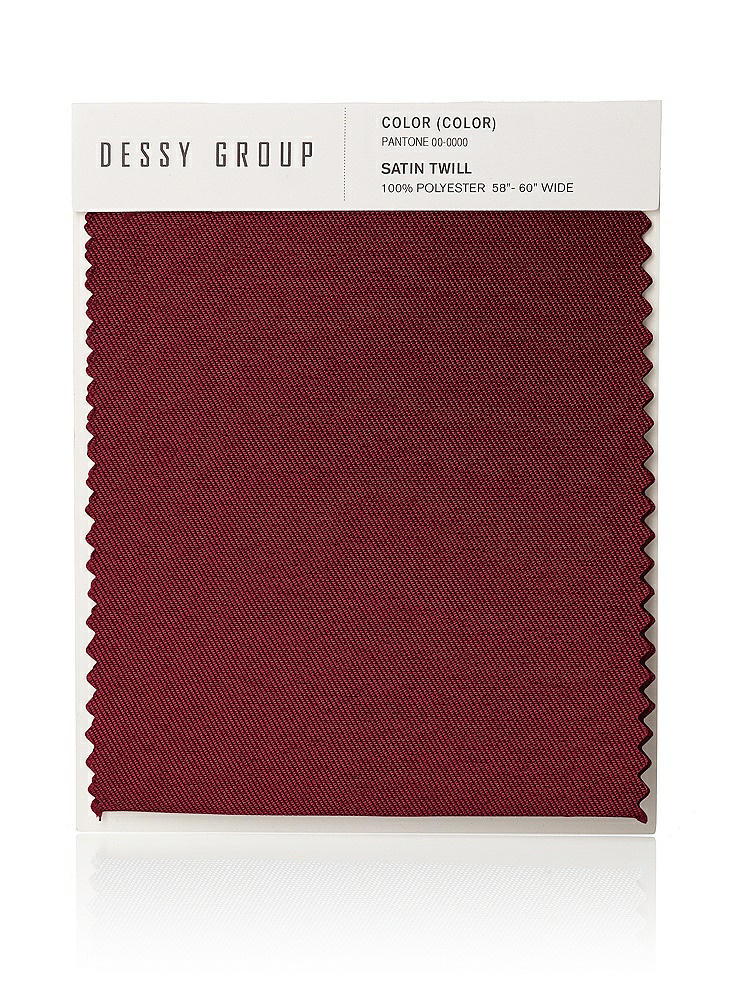 Front View - Burgundy Satin Twill Swatch